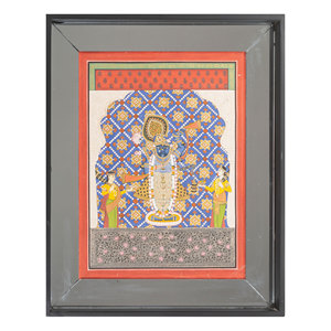 Tapiz de Pared de Tela de Algodón Verde con Arte Pichwai, Diseño Abstracto Bohemio Navideño Nórdico para Decoración del Hogar y Exteriores para Ramad - Product Image 1