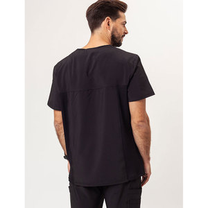 ชุดยูนิฟอร์มทางการแพทย์แขนสั้นสีดำสำหรับคลินิกและโรงพยาบาล - Product Image 6