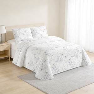 Copriletto Classico Bouti con Stampa Floreale Estiva per Letti da 90-180 cm, 100% Poliestere, Lavabile, Morbido, per Uso Domestico tra le Stagioni - Product Image 3