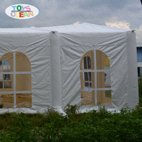 Tente de mariage gonflable de style européen blanc, tente de réception gonflable avec fenêtre arquée pour mariage en plein air, location d'événements