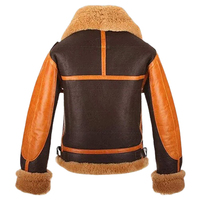 Vestes en cuir shearling B3 bicolores décontractées faites à la main pour hommes adultes, personnalisées, de haute qualité, confortables, grandes tailles, fourrure