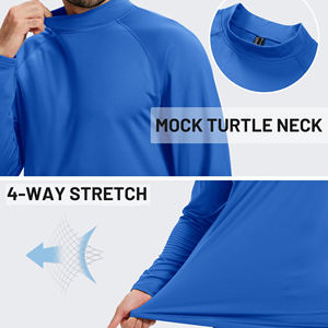 T-shirt de compression athlétique pour homme, nouveau design, séchage rapide, respirant, tissu extensible, sous-vêtement de sport à manches longues - Product Image 3