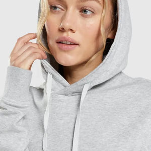 เสื้อฮู้ดผ้าฟลีซสีพื้นสำหรับผู้หญิง เนื้อนุ่ม อุ่นสบาย แขนยาว สวมใส่สบายๆ ทุกวัน เหมาะสำหรับฤดูใบไม้ร่วงและฤดูหนาว ระบายอากาศได้ดี - Product Image 2