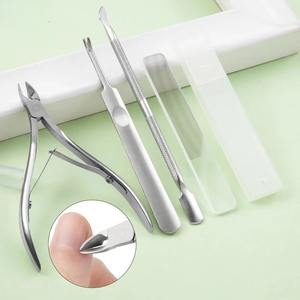 Kit de 1/2/4 Piezas de Acero Inoxidable para Cortar Cutículas, Limpiar Esmalte de Uñas, con Pulidor, Cortaúñas y Herramientas de Manicura y Pedicura - Product Image 5