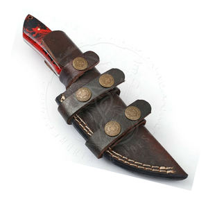 Cuchillo de Caza Hecho a Mano con Hoja Fija de Acero de Damasco, Hermoso Regalo de Caza para Él, Personalizable OEM con Mango de Madera - Product Image 5