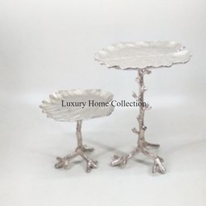 Mesa auxiliar de Metal de diseño lujoso resistente y duradero, acabado antiguo de latón, mesa de acento final de diseñador hecha a mano, fundición de Peltre - Product Image 6