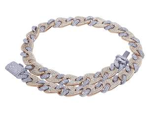 High Quality <b>Iced</b> <b>Out</b> <b>Cuban</b> <b>Link</b> <b>Chain</b> with Round Cut Moissanite Diamonds Hip Hop <b>Chain</b> for Men And Women - Product Image 1