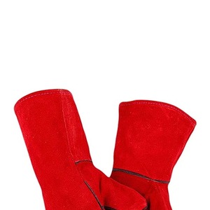 Guantes de soldadura Mig resistentes al calor de cuero de vaca personalizados Guantes de soldadura de cuero Guantes de soldadura con función a prueba de agua - Product Image 5