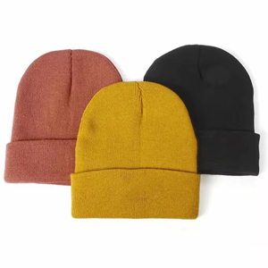 Unisex Daily Beanie <b>Caps</b> Custom Men Women Cuffed <b>Cap</b> Knit Ribbed Acrylic <b>Winter</b> Hat Ski Fisherman Knit Hats <b>Cap</b> Beanie - Product Image 1