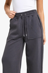 100% coton respirant doux Baggy pantalon large jambe droite pantalons de survêtement Service OEM - Product Image 3