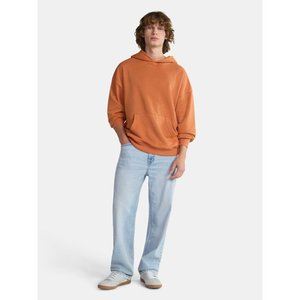 Sweat-shirt à capuche en polaire surdimensionné pour hommes avec poches Automne Hiver Casual Solid Color Pullover - Product Image 1