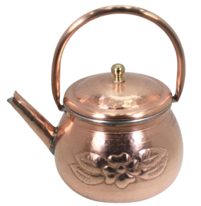 Hervidor decorativo de Metal de cobre hecho a mano de estilo clásico con acabado brillante, el mejor diseño, tetera para servir té y café - Product Image 1