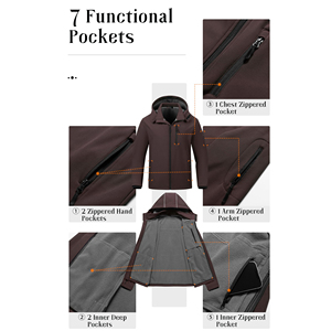 La más nueva moda al aire libre logotipo personalizado impermeable cortavientos manga larga chaqueta de concha suave soporte con capucha diseño frontal para hombres - Product Image 5