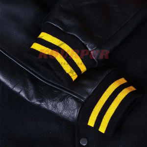 Chaquetas de Hombre OEM de Primera Calidad, 100% Cuero Genuino, Chaquetas Universitarias de Dos Tonos, Disponibles en Todos los Colores y Tallas - Product Image 5