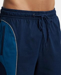 Couper et coudre hommes panneau shorts rayures latérales shorts en coton prix de gros logo personnalisé brodé - Product Image 5