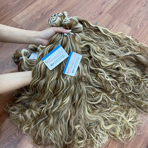 100% extensions de cheveux crus à trame ondulée naturelle de haute qualité trame à Double tirage couleur de piano de cheveux vietnamiens prêt à expédier - Product Image 5
