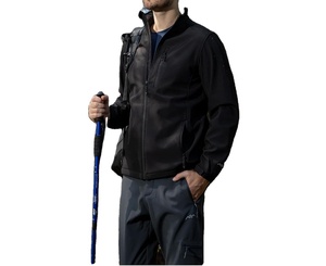 Veste Softshell d'hiver pour homme, légère, coupe-vent, imperméable, écologique, veste d'extérieur, poches à fermeture éclair sur le devant, personnalisable - Product Image 1