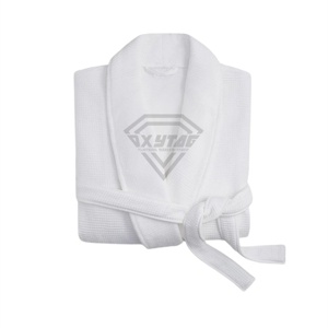 เสื้อคลุมอาบน้ำให้ความอบอุ่นของผู้ชาย OEM เสื้อโค้ทผ้าเทอร์รี่สวมใส่สบายคอปกแบบปรับแต่งได้สำหรับฤดูหนาวขนาดพิเศษ - Product Image 6