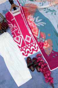 Costume Salwar en soie imprimé numérique de créateur, longue robe Kameez de style pakistanais pour les fêtes de mariage, indien pakistanais - Product Image 5