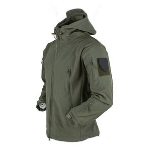 Conjunto de Chaqueta de Trabajo de Invierno para Hombre - Chaqueta Acolchada de Lona con Capucha, Corte Holgado, Cierre de Cremallera, Transpirable, Logotipo Frontal, Forro de Algodón - Product Image 2