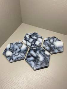 Sous-verres en marbre faits à la main élégants, ronds, hexagonaux, circulaires, carrés, décoration artisanale pour la maison - Product Image 6