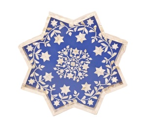 Plateau de service en incrustation d'os MOP au design étonnant Plateau cadeau personnalisé et écologique pour le Ramadan Eid Plateau décoratif pour ustensiles de cuisine à la maison - Product Image 3