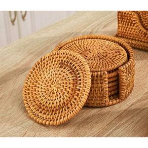 Hermosas bandejas de ratán hechas a mano duraderas, decoración del hogar, bandejas de ratán, artículos prácticos versátiles - Product Image 3