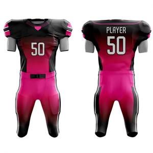 Maillots et pantalons sublimés de haute qualité à manches courtes dernier style uniforme en gros ensemble d'uniformes de football américain personnalisé - Product Image 1