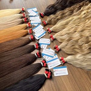Extensiones de cabello humano natural a granel, lisas y onduladas, listas para enviar, disponibles en stock ahora, súper doble densidad - Product Image 5