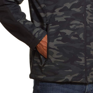 <b>Men's</b> Customized Softshell <b>Jacket</b> for Outdoor Activities Waterproof Print Pattern Stand Zipper Closure <b>Casual</b> Plus Size Cotton - Product Image 5