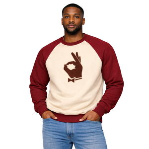 Kappa Alpha Psi YO Hand Sign Neutral <b>Raglan</b> Sleeve Crewneck Sweatshirt Premium Fleece Greek Fraternity Pullover <b>Top</b> - Product Image 1