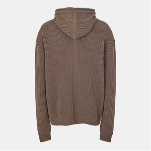 Sweat à capuche coupe décontractée sans poche avant doublé Pull à capuche zippé pour les jours froids Sweat à capuche en coton mélangé doux pour un usage quotidien - Product Image 2