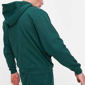 Survêtement surdimensionné pour hommes Ensembles à capuche survêtement homme vert en coton personnalisé - Product Image 5