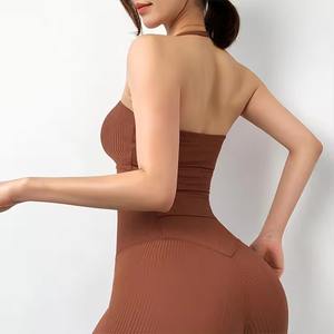 Tops Cortos Personalizados al por Mayor para Mujer, Ropa de Verano, Top Corto Sexy de Algodón para Mujer, Top Corto de Yoga con Cuello Ancho para Mujer - Product Image 3