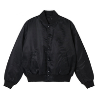Blouson Bomber Unisexe en Toile Satinée Matelassée Coupe-Vent, Style Streetwear, Vente en Gros, Logo Personnalisé, Imprimé Respirant en Softshell de Mouton