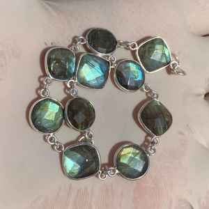 Handmade Labradorite 925 Sterling Silver <b>Bracelet</b> 8 Inch Adjustable Unique Fashion Jewelry Gift For Women Men - Product Image 2