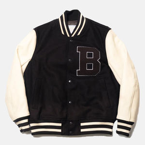 Custom Logo Towel Embroidery Chenille Patches <b>Vintage</b> College Men's <b>Varsity</b> <b>Jackets</b> Wool Letterman Baseball <b>Jacket</b> - Product Image 2