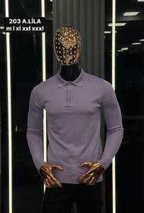 Suéter Casual de Invierno para Hombre, Transpirable, Antiarrugas, con Logotipo Frontal Estampado, Jacquard, Manga Larga, Cálido, 100% Algodón, a Rayas - Product Image 2