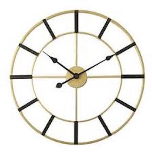 Silent Sweep Quartz Movement <b>Wall</b> <b>Clock</b> Luxury Home <b>Decorative</b> Gold Black Iron Metal Still Life Pattern Antique <b>Clock</b> - Product Image 1