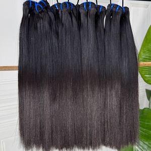 ผมแท้แบบตรงธรรมชาติ  แบบ Double Weft  สีธรรมชาติ  ปลายผมเต็ม นุ่มลื่น  ผมยาวตรง สำหรับทำวิกและถักเปีย - Product Image 3