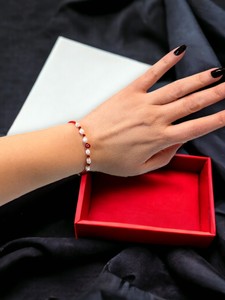 DAFNI BIG PAZAR Bracelet bohème perlé avec pierre naturelle et micro-incrustation en alliage de métaux précieux, cadeau unisexe d'Istanbul - Product Image 1