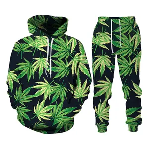 OEM Eco-Friendly Fleece Winter Men's Tracksuit Sweatsuit Hoodie Patchwork Pant Stacked <b>Joggers</b> Flared <b>Jogger</b> <b>Polyester</b>/Cotton - Product Image 5
