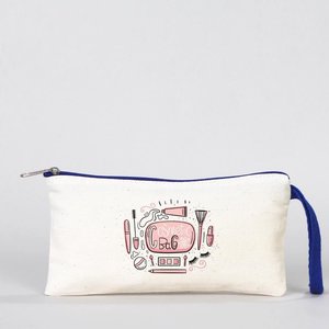 Étui à crayons personnalisé Saxe bleu avec fermeture éclair, 8 x 4 (21 x 10 cm), 6 oz, portable avec motif lettres - Product Image 4