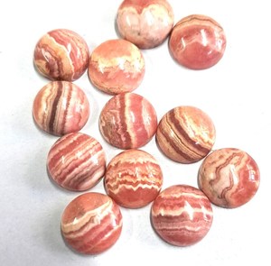 AAA หินโรโดโครซิเทอโรนธรรมชาติที่มีคุณภาพหายากมากเครื่องประดับด้านล่างแบนทำพลอยหลวมโรโดโครไซต์ - Product Image 5