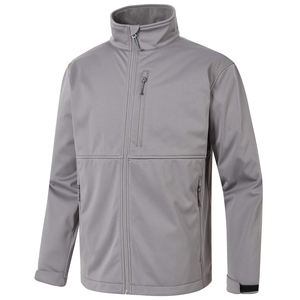 Veste Softshell respirante et imperméable à la mode pour hommes Impression de logo personnalisé Manches complètes en toile - Product Image 5
