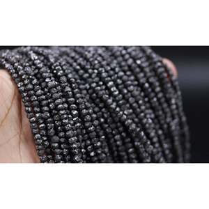 Perles de diamant noir brut non taillées, clarté VS2, diamants naturels pour la fabrication de bijoux, excellente et bonne taille - Product Image 5
