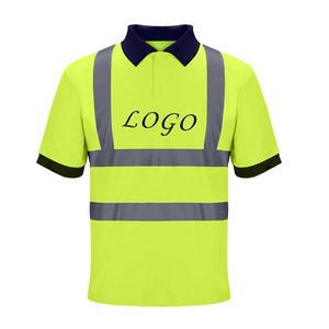 Camiseta Polo de Trabajo de Alta Visibilidad Reflectante para Hombre, Amarillo Fluorescente, Ropa de Trabajo Protectora de Alta Visibilidad para Verano para Guardias - Product Image 6