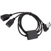 USB 2.0-Stecker 2XUSB 2.0A 2-in-1-Splitter-Verlängerungsadapterkabel 90 Grad linker Winkel 30cm Länge für Kamera lade daten