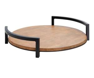 Plateau de service au design moderne pour la maison, hôtel, restaurant Plateaux décoratifs modernes en bois Plats de service ronds - Product Image 4