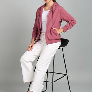 Women Customize <b>Zipper</b> Hoodies As Per Customer Requirements High Quality Cotton Fleece - Product Image 6